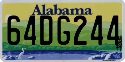 AL license plate 64DG244
