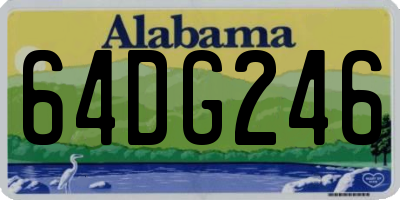 AL license plate 64DG246