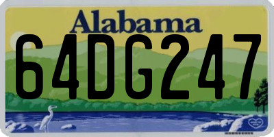 AL license plate 64DG247