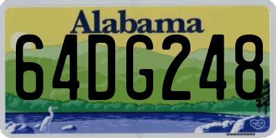 AL license plate 64DG248