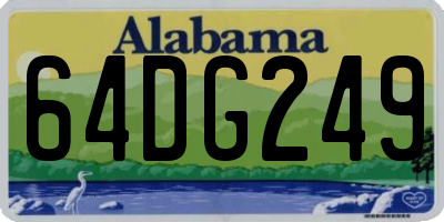 AL license plate 64DG249