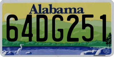 AL license plate 64DG251