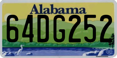 AL license plate 64DG252