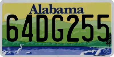 AL license plate 64DG255