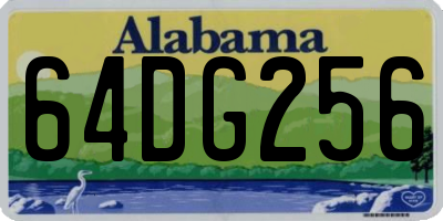 AL license plate 64DG256