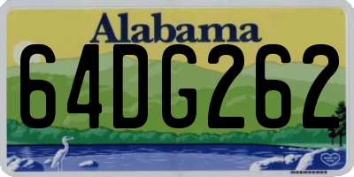 AL license plate 64DG262