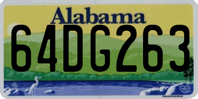 AL license plate 64DG263