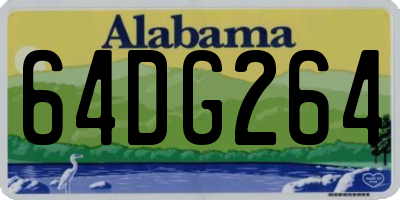AL license plate 64DG264