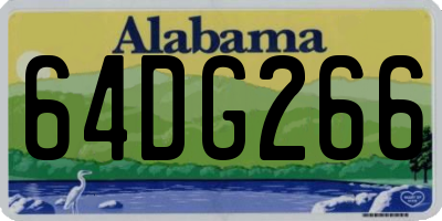AL license plate 64DG266