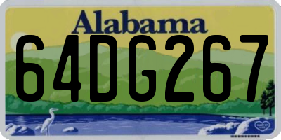 AL license plate 64DG267