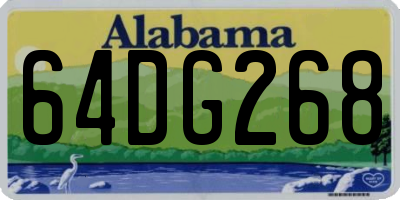 AL license plate 64DG268