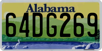 AL license plate 64DG269