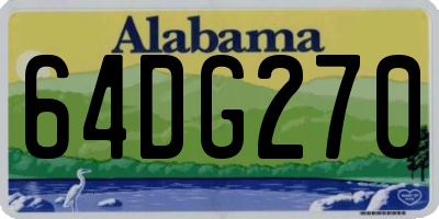 AL license plate 64DG270