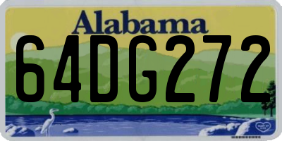 AL license plate 64DG272