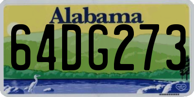 AL license plate 64DG273