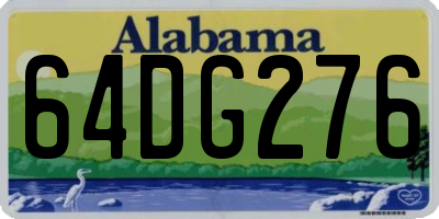 AL license plate 64DG276