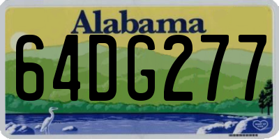 AL license plate 64DG277