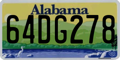 AL license plate 64DG278