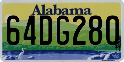 AL license plate 64DG280