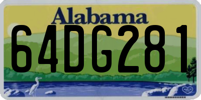 AL license plate 64DG281