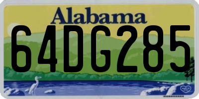 AL license plate 64DG285
