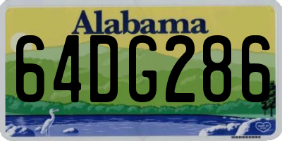 AL license plate 64DG286
