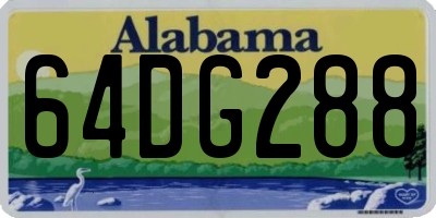 AL license plate 64DG288