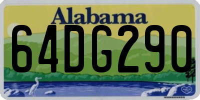 AL license plate 64DG290