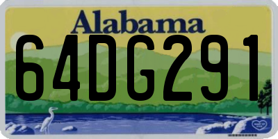 AL license plate 64DG291