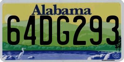 AL license plate 64DG293