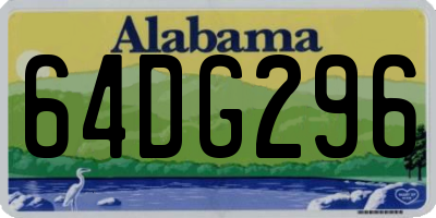 AL license plate 64DG296
