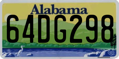AL license plate 64DG298