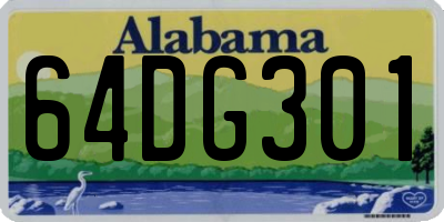AL license plate 64DG301