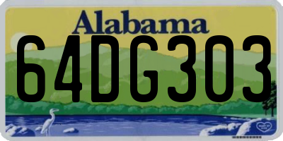 AL license plate 64DG303