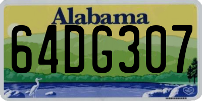 AL license plate 64DG307
