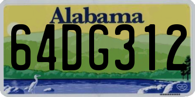 AL license plate 64DG312