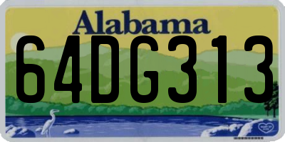 AL license plate 64DG313