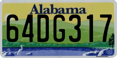 AL license plate 64DG317