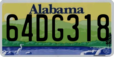 AL license plate 64DG318