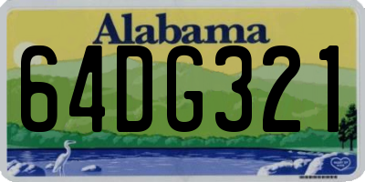 AL license plate 64DG321