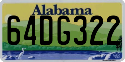 AL license plate 64DG322