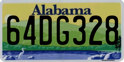 AL license plate 64DG328