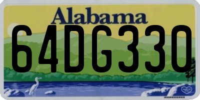 AL license plate 64DG330