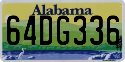 AL license plate 64DG336