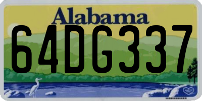 AL license plate 64DG337