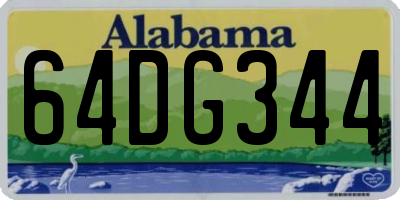 AL license plate 64DG344