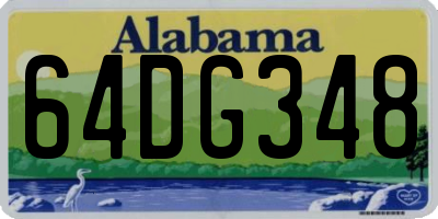AL license plate 64DG348