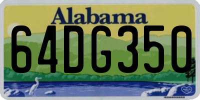 AL license plate 64DG350