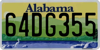 AL license plate 64DG355