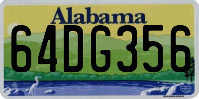 AL license plate 64DG356